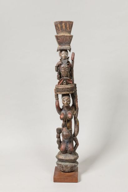 Poteau de véranda, « Okpo ile », YOROUBA,...