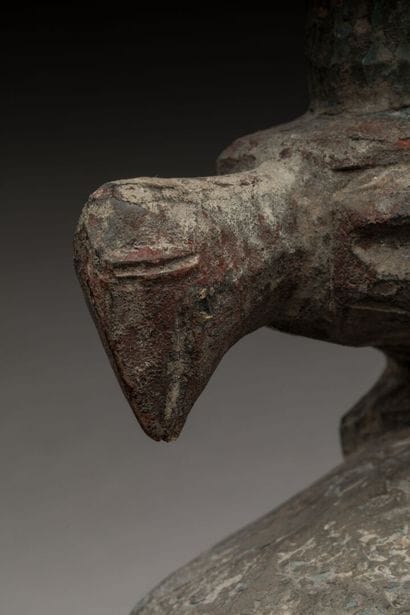 YOROUBA, Nigéria.
Bois sculpté et très patiné.
Coupe...