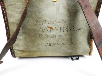 EQUIPEMENTS. Havresac modèle 1893/14 en toile...