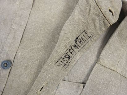 UNIFORMES. Bourgeron de treillis modèle 1882...
