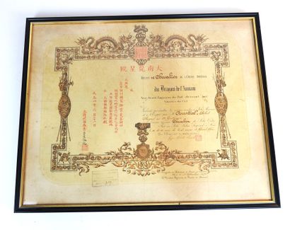 DOCUMENTS. Brevet de chevalier de l'ordre...
