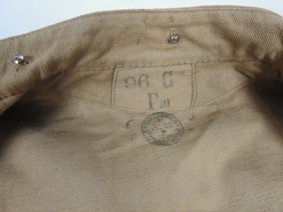UNIFORMES. Paletot modèle 1901 en toile kaki...