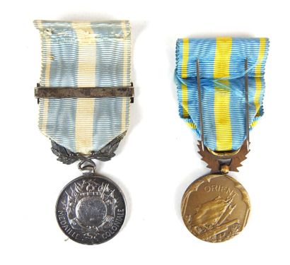 DECORATIONS. Médaille coloniale en argent...