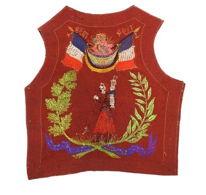 SOUVENIRS. Dos de gilet de zouaves en drap...