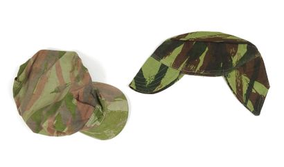COIFFURES. Casquette Bigeard en toile camouflée,...