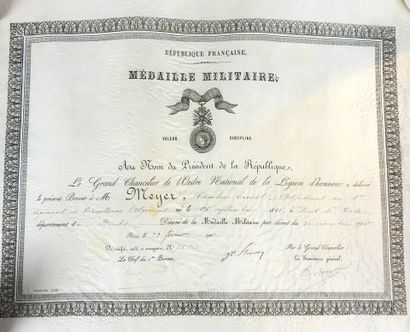 DOCUMENTS. Diplôme de la médaille militaire...