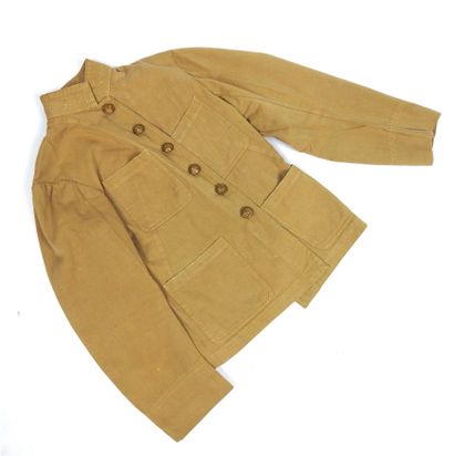 UNIFORMES. Paletot type 1901 en toile kaki...
