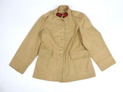 UNIFORMES. Paletot modèle 1901 en toile kaki...