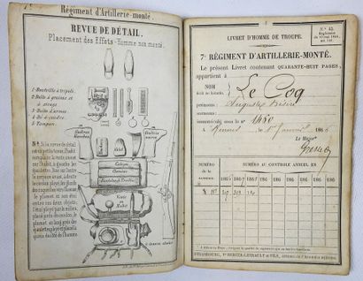 DOCUMENTS. Paire de livrets individuels d'un...