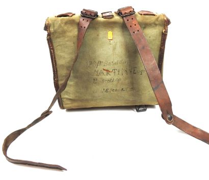 EQUIPEMENTS. Havresac modèle 1893/14 en toile...