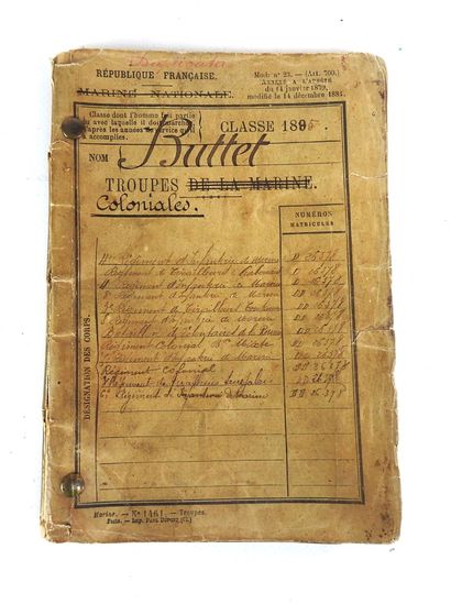 DOCUMENTS. Livret militaire de l'adjudant...