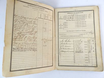 DOCUMENTS. Livret militaire de l'adjudant...