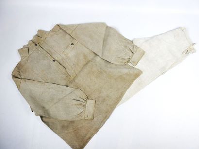 UNIFORMES. Bourgeron de treillis modèle 1882...