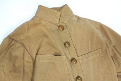 UNIFORMES. Paletot type 1901 en toile kaki...
