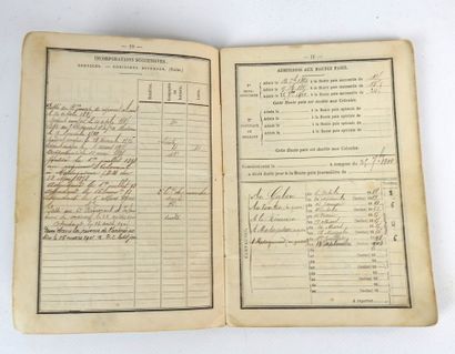 DOCUMENTS. Livret militaire de l'adjudant...