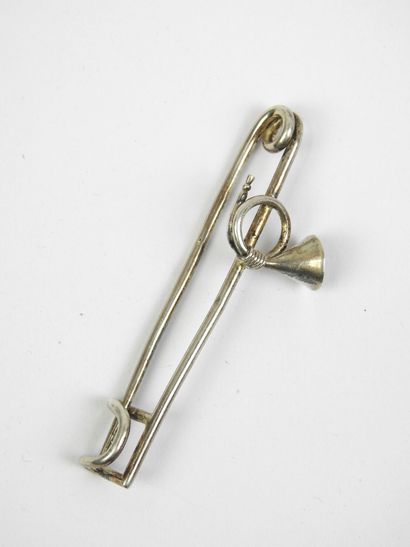 SILVER HUNTING PENCIL with hunting horn....