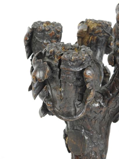 FORET NOIRE. Pair of four-light candelabra...