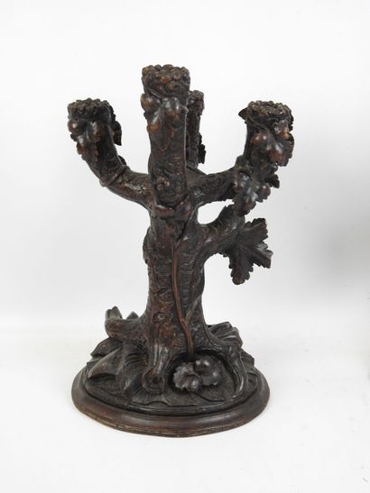FORET NOIRE. Pair of four-light candelabra...