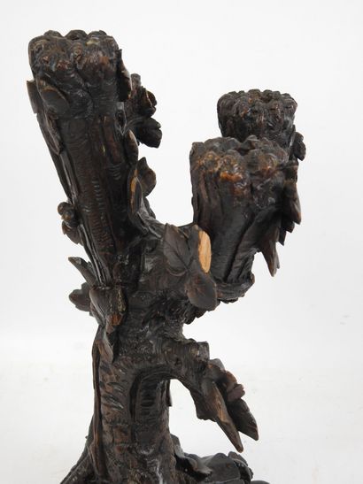 FORET NOIRE. Pair of four-light candelabra...