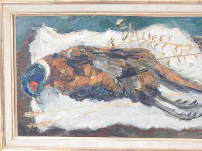 CABANES - XXth century : Still life with...