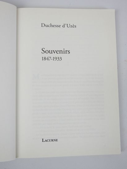 SOUVENIRS DE CHASSE. Deux ouvrages : Duchesse...
