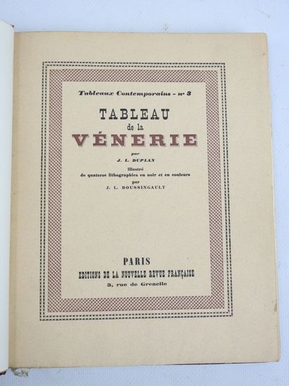 DUPAN J.L. Tableau de la vénerie. Ilust....