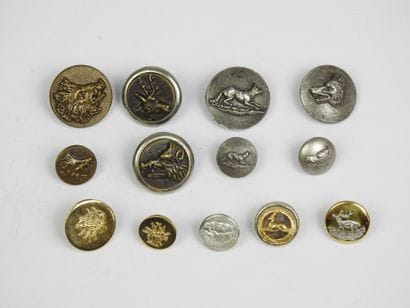 VENERIE BUTTONS. Set of suit and vest buttons....