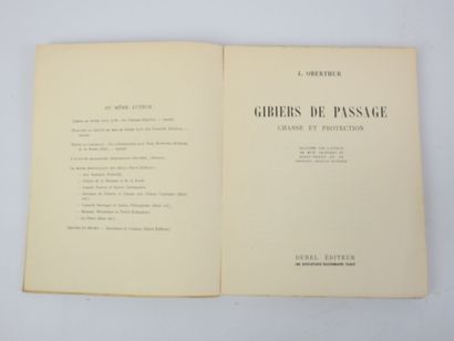 OBERTHUR Joseph. Gibiers de passage, chasse...