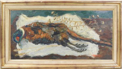 CABANES - XXth century : Still life with...