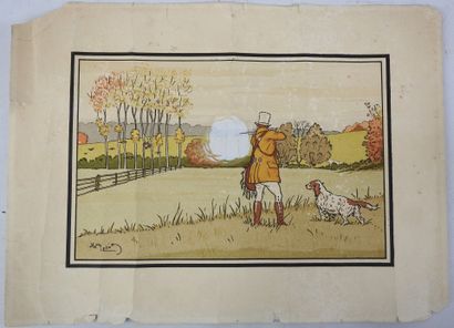 FRENCH SCHOOL circa 1900: Duck. Pastel signed...