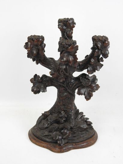 FORET NOIRE. Pair of four-light candelabra...