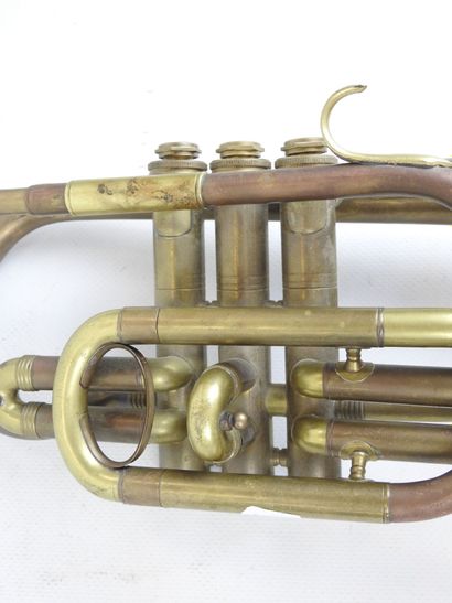 Three-piston brass CORNET. Total length:...