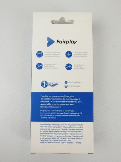FAIRPLAY : 2 batteries de secours 10.000mAh,...
