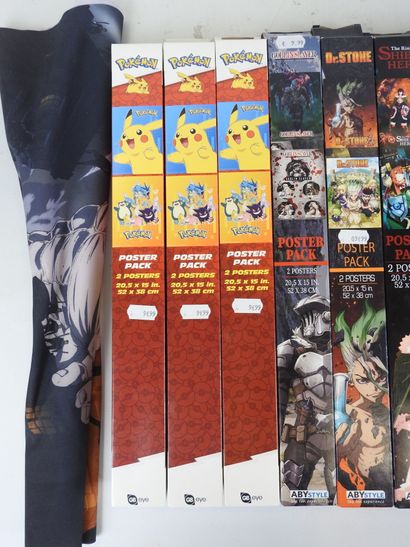 AFFICHES : Environ 100 affiches de manga,...