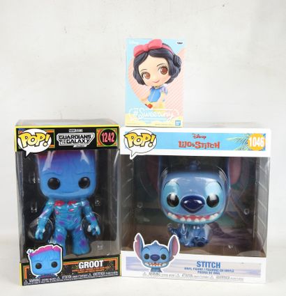 DISNEY - MARVEL : 3 figurines POP :
- Groot...