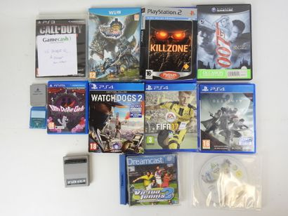 JEUX VIDEOS : Lot de jeux vidéos divers pour...