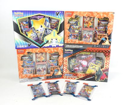 POKEMON : 4 coffrets de cartes à jouer et...