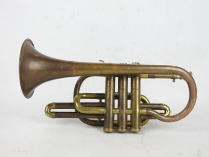 Three-piston brass CORNET. Total length:...