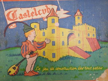 Lot including key rings, Castelcub cube set,...