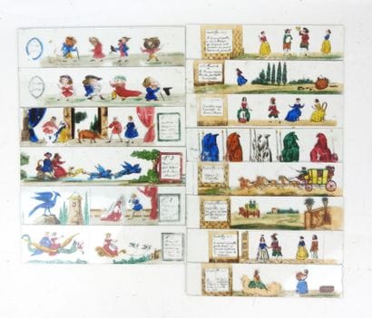 MAGIC LANTern: 12 glass lantern plates illustrated...