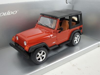 SOLIDO Jeep Wrangler, rouge foncé. 1/18....