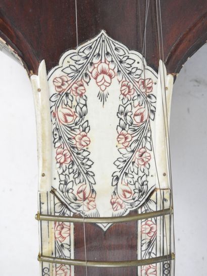 Indian SITAR in wood and calabash with painted...