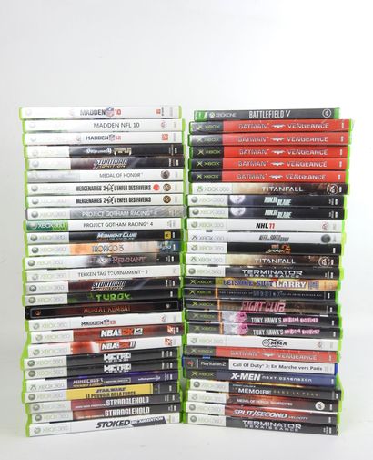 XBOX 360 : 54 jeux vidéos divers dont un...