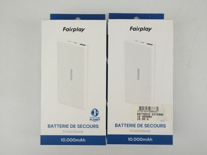 FAIRPLAY : 2 batteries de secours 10.000mAh,...