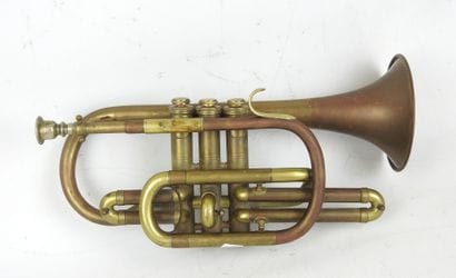 Three-piston brass CORNET. Total length:...