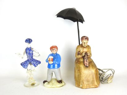 MURANO: Valet. Blown glass subject. Label...