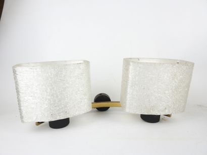 Circular perspex LUSTRE and metal sconce...