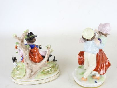 CAPODIMONTE MANUFACTURE, Naples: Two porcelain...