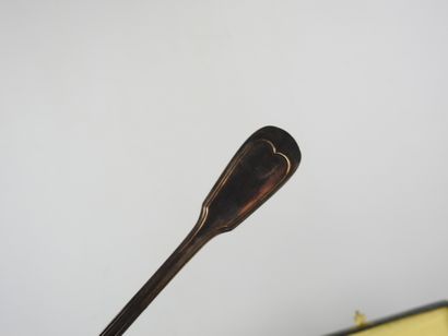 COFFRET of 12 silver-plated metal spoons...