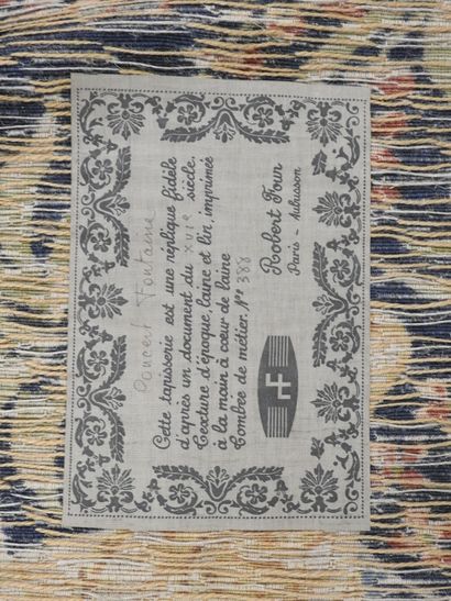 Robert DUFOUR - AUBUSSON : Wool and linen...
